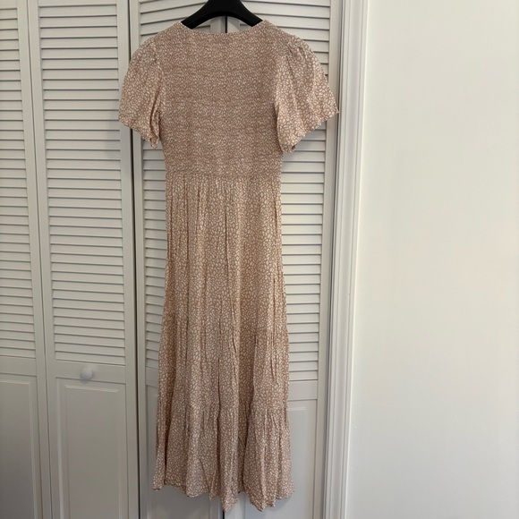 ZESICA Women's Floral Short Flutter Sleeve High Waist Flowy Maxi Dress - Picture 8 of 8